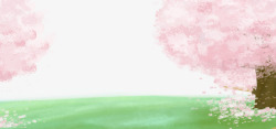 浪漫樱花手绘简约边框素材