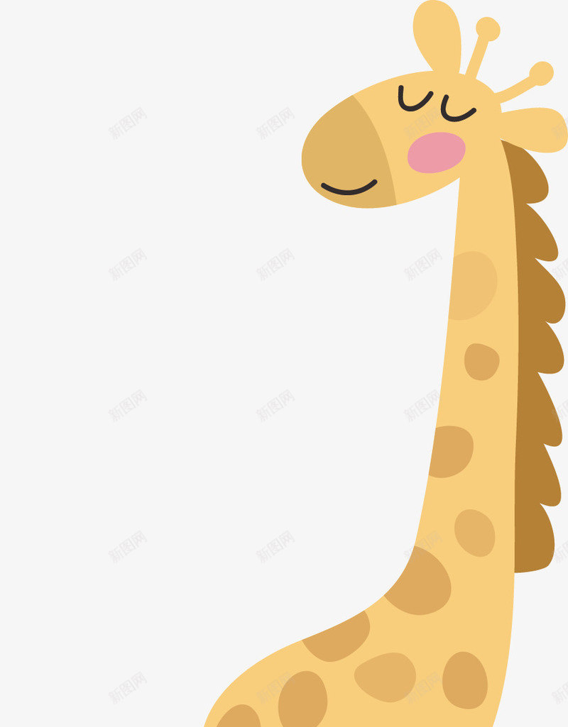 卡通长劲鹿矢量图ai免抠素材_88icon https://88icon.com 动物 动物插画 卡通 卡通动物 可爱动物 小动物 长劲鹿 矢量图