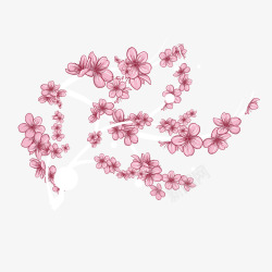 日本粉红色樱花素材