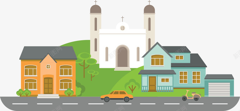 h5卡通城市png免抠素材_88icon https://88icon.com h5素材卡通城市 商务 大楼