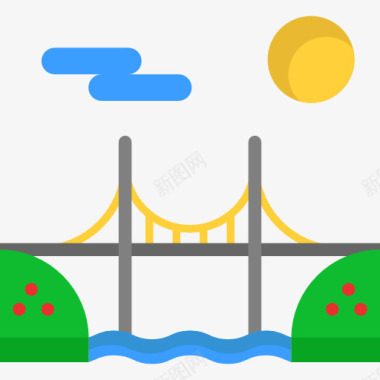 城市桥图标图标