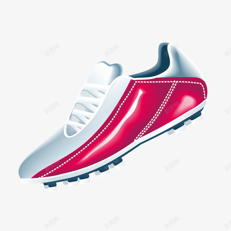 红色运动鞋足球鞋矢量图ai免抠素材_88icon https://88icon.com 红色 足球鞋 运动鞋 矢量图