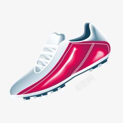 红色运动鞋足球鞋矢量图素材