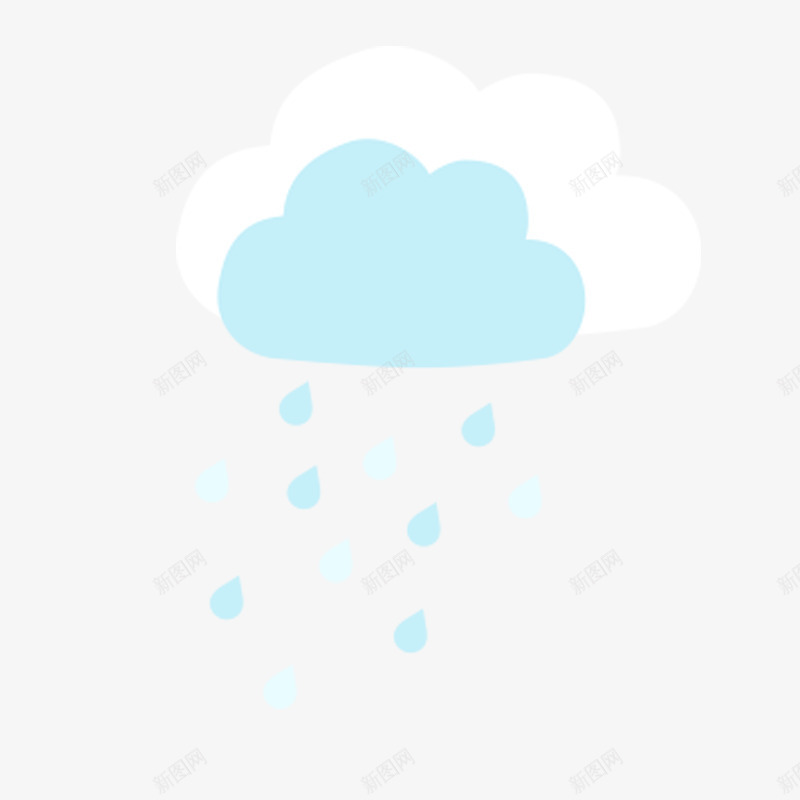 卡通白云png免抠素材_88icon https://88icon.com 多雨 天气预报 简约 蓝色
