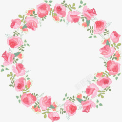 蔷薇花环粉色蔷薇花环高清图片