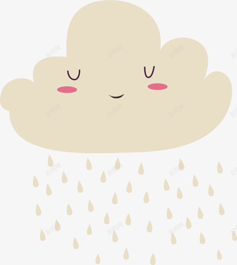 下雨的云朵矢量图ai免抠素材_88icon https://88icon.com 下雨 云朵 可爱 水滴 水珠 矢量图 阴雨天气 雨水 雨滴
