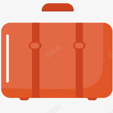 灰色圆角行李卡通图标矢量图图标