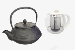 简洁淘宝古代茶壶和现代茶壶素材
