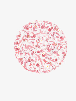 粉色樱花造型圆创意日本素材