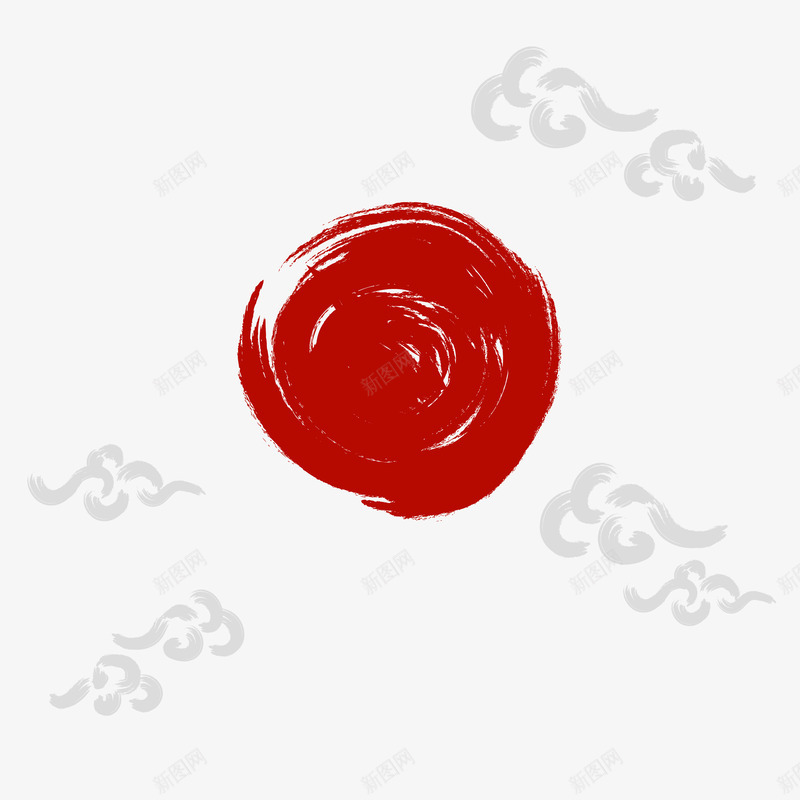 中国风水墨红色png免抠素材_88icon https://88icon.com 中国风 云朵 水墨 红色