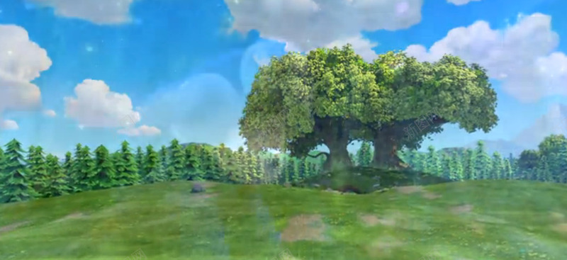 以树林为背景png免抠素材_88icon https://88icon.com 大树 树木 白云 空旷