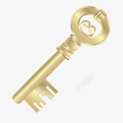 金色质感欧美钥匙素材