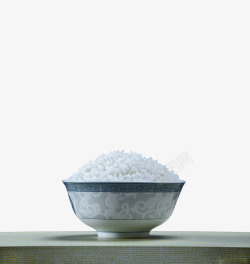 花纹大碗里的白色米饭素材