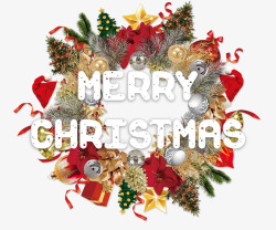 圣诞节促销活动圣诞快乐英文空隙字体高清图片