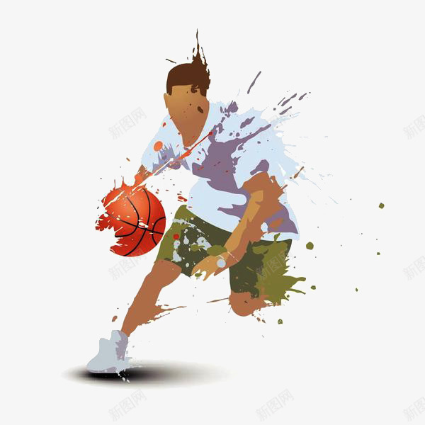 彩色扁平化创意篮球元素png免抠素材_88icon https://88icon.com 创意 卡通插画 墨点 彩色 扁平化 篮球 纹理 质感 运动