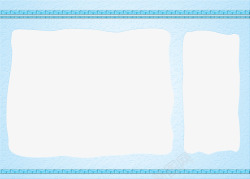 b纸质边框蓝色简洁相框高清图片