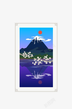 富士山的日出素材
