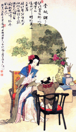 美女肖像画素材