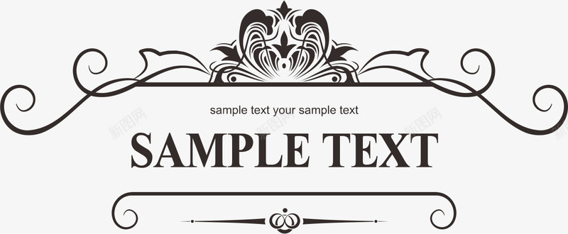 简洁大气花纹欧式png免抠素材_88icon https://88icon.com 大气 欧式 简洁 花纹