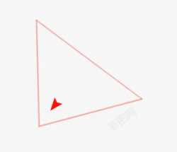 唯美几何三角指示牌素材