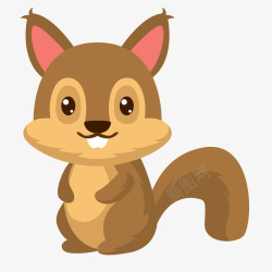 可爱小松鼠卡通可爱的小松鼠动物高清图片