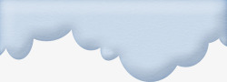 白色云朵边框装饰素材