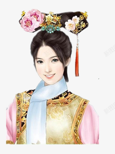 格格头饰格格装古代美女png免抠素材_88icon https://88icon.com 古代 头饰 格格 美女