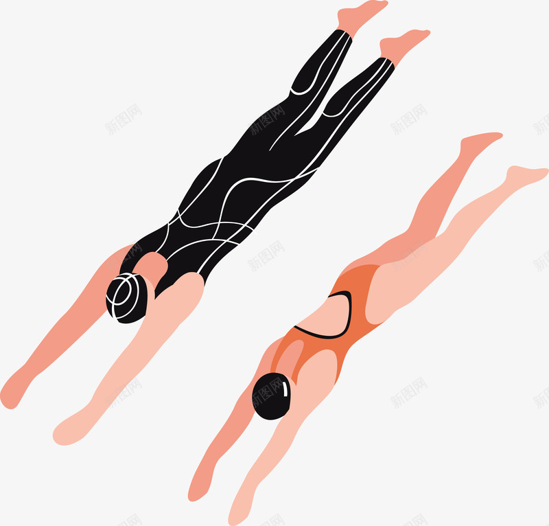 两个跳水运动员跳水姿势矢量图eps免抠素材_88icon https://88icon.com 两个运动员 跳水 跳水姿势 跳水运动员 运动员 运动员PNG 矢量图