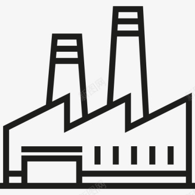 城市雾霾工厂图标图标