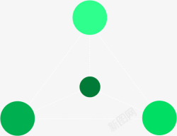 绿色圆块流程图素材