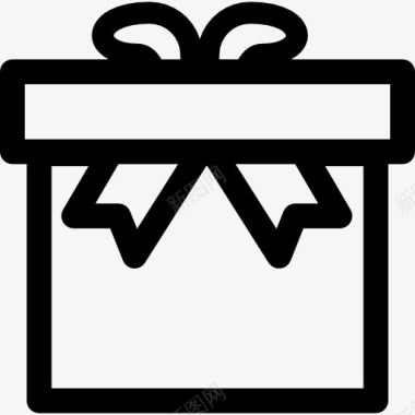 礼物盒礼品盒的轮廓图标图标