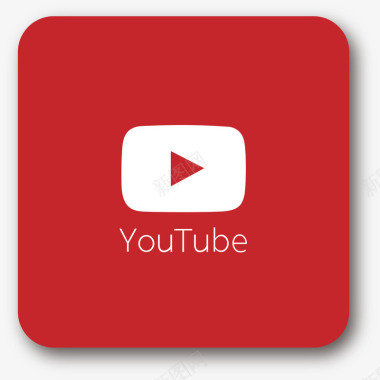 手机来电社交logo应用红色YouTubeapp应用图标矢量图图标