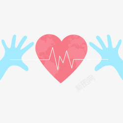 红色水彩绘心形彩绘爱心世界健康日海报高清图片