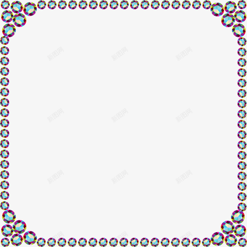 蓝色珠宝框架png免抠素材_88icon https://88icon.com 宝石 珠宝 珠宝店 绿色框架 边框纹理 钻石 首饰店