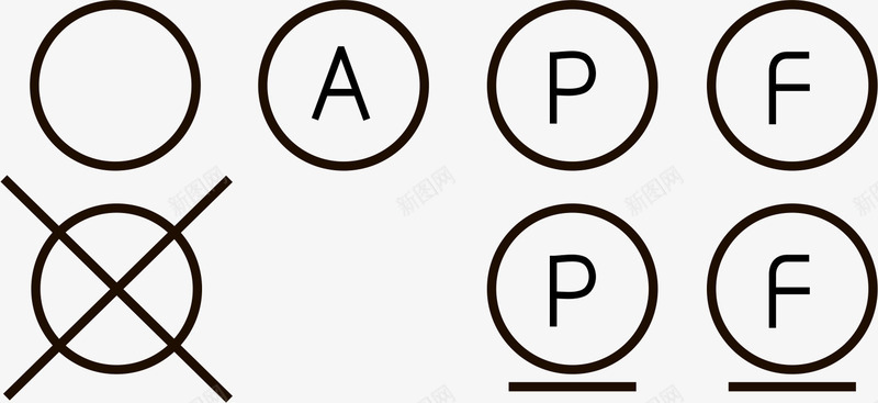 符号标识洗水标志矢量图图标图标