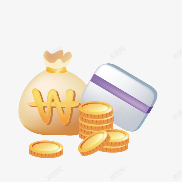 金钱钱币钱袋png免抠素材_88icon https://88icon.com 金钱 钱币 钱袋