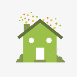 绿色的小房子素材
