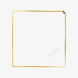 金色线条框架素材