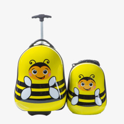儿童蜜蜂拉杆箱素材