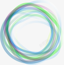 半透明蓝绿色圆圈背景素材