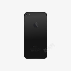 黑色苹果手机背面素材