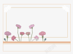 康乃馨边框片素材