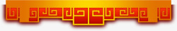 中国风红黄标题框架素材