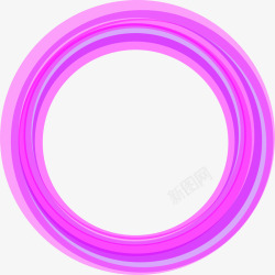 紫色清新圆圈素材