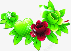 绿色星光花草花朵素材