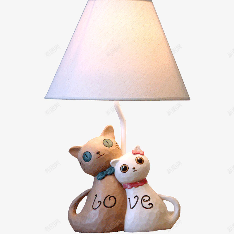 情侣猫咪婚庆台灯psd免抠素材_88icon https://88icon.com 卧室床头灯儿童房创意时尚温馨可爱新婚结婚礼物