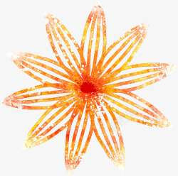 创意手绘星光光效花卉植物图案素材
