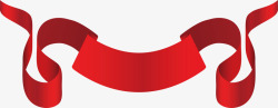 飘扬的红色丝带标题框矢量图素材
