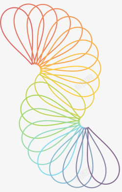 弹性弹性卡通彩虹圈矢量图高清图片