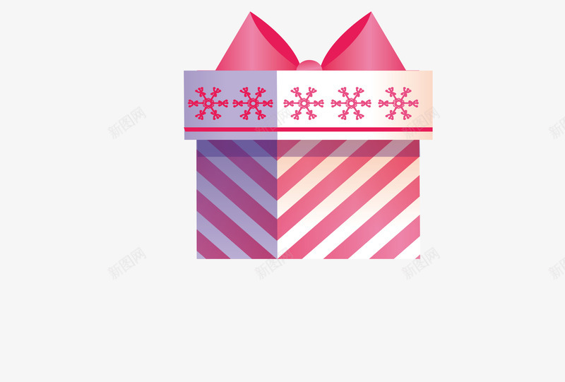 粉色条纹圣诞礼物矢量图ai免抠素材_88icon https://88icon.com 圣诞礼物 圣诞礼物盒 圣诞节 条纹礼盒 矢量png 粉红色 矢量图